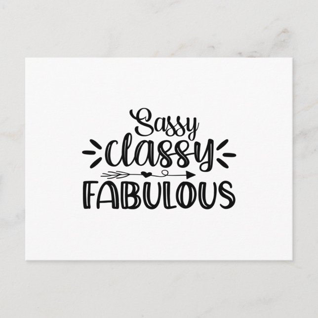 Sassy classy fabulous postcard (Front)
