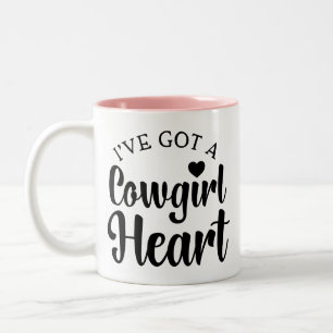 Sassy Cowgirl Attitude Cowboy Line Dancing Horse Two-Tone Coffee Mug