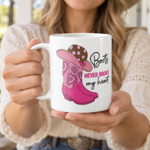 Sassy Cowgirl Pink Cowboy Boots Western Coffee Mug