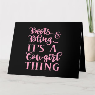 Sassy Cowgirl Princess Gift Bling Country Music Ro Card