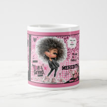 Sassy Custom Name Pink Doll Coffee Mug