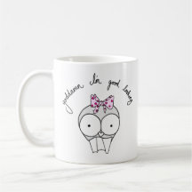Sassy Cute Skull Mug with Teeth and Bow
