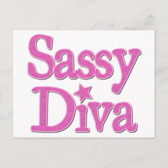 Sassy Diva Postcard (Front)