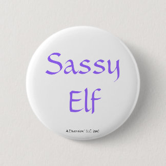 Sassy Elf 6 Cm Round Badge