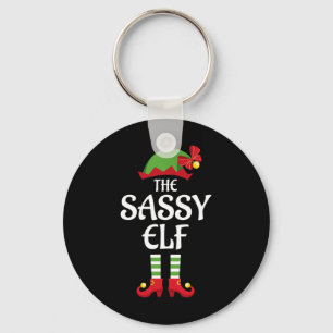 Sassy Elf Family Matching Group Christmas  Key Ring