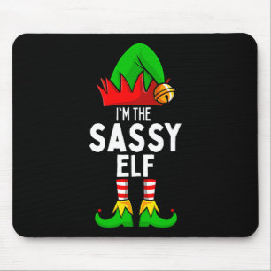 Sassy Elf Matching Family Christmas Mouse Pad
