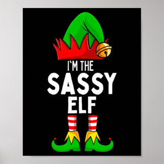 Sassy Elf Matching Family Christmas  Poster