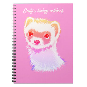 Sassy Ferret In Rainbow Colours Biology Notebook
