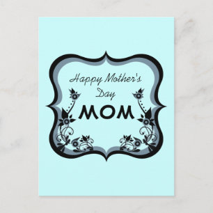 Sassy Floral Mother's Day Postcard, Periwinkle Postcard