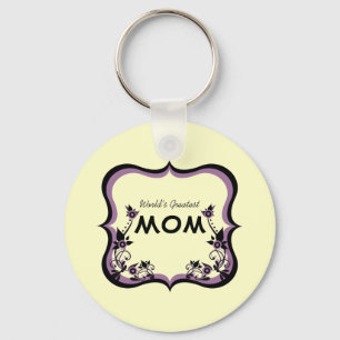 Sassy Floral World's Greatest Mum Keychain