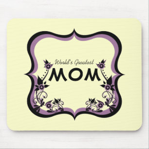 Sassy Floral World's Greatest Mum Mousepad