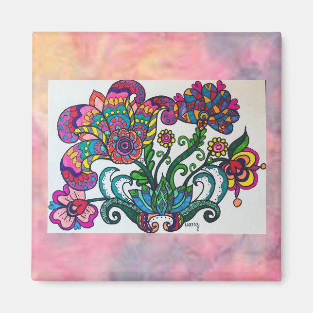 Sassy Flower Magnet (Front)