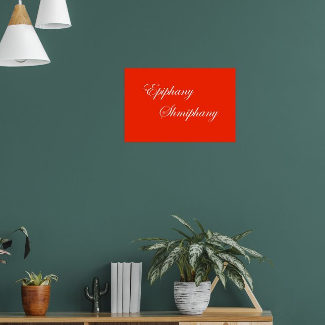Sassy Funny Epiphany Word Art Red Print (Living Room 1)