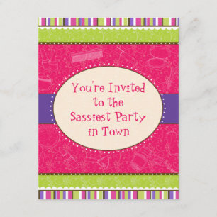 Sassy Girl Birthday Party Invitation