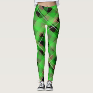 Sassy Girl Cute Irish St. Patrick's Day Plaid Leggings
