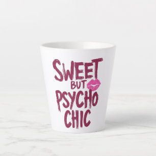 Sassy Girly Humor with Pink Lips Latte Mug