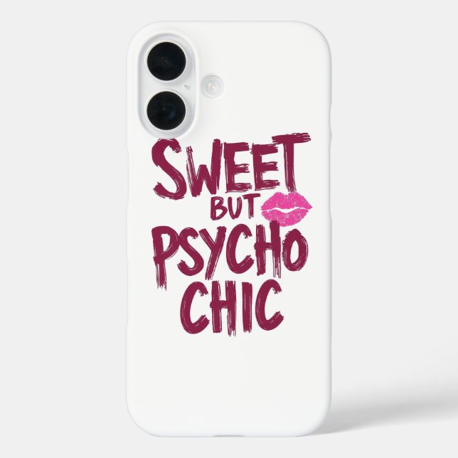 Sassy Girly Humour with Pink Lips Case-Mate iPhone Case (Back)