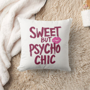 Sassy Girly Humour with Pink Lips Cushion