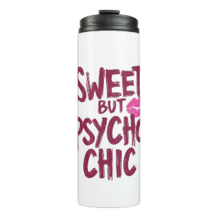 Sassy Girly Humour with Pink Lips Thermal Tumbler
