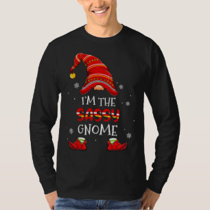 Sassy Gnome Christmas Pajama Matching Family T-Shirt
