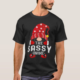 Sassy Gnome Matching Christmas PJS For Family  T-Shirt
