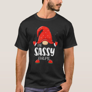 Sassy Gnome Matching Family Group Christmas Pajama T-Shirt