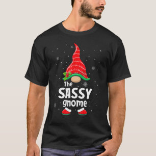 Sassy Gnome Matching Family Group Christmas Party  T-Shirt