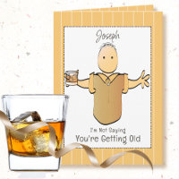 Sassy Grey Hair Male Cartoon Birthday