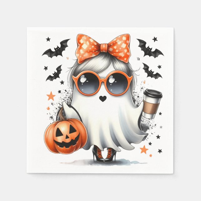Sassy Halloween Ghost/Party Napkin (Front)