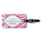 Sassy  HOT Pink Personalised Zebra Print Bag Tag