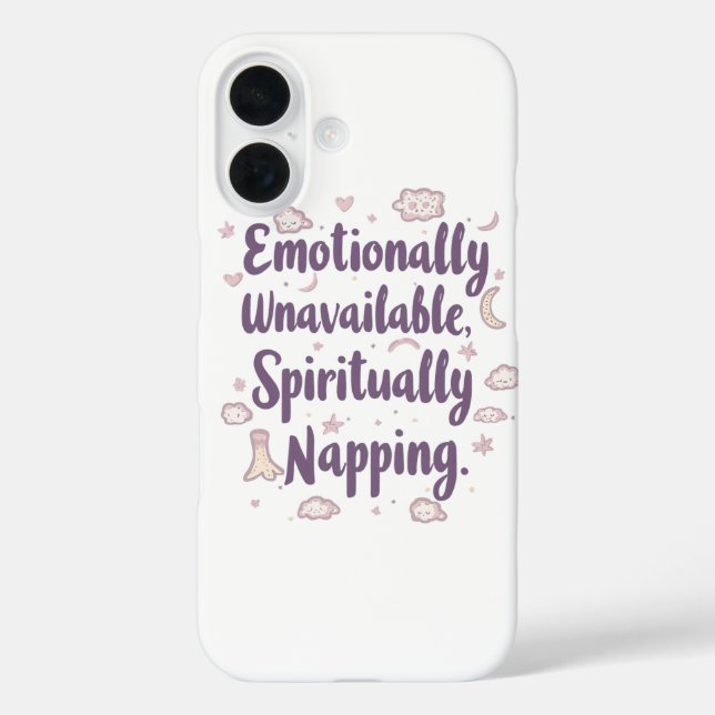 Sassy Introvert Humour with Cute Clouds Case-Mate iPhone Case (Back)