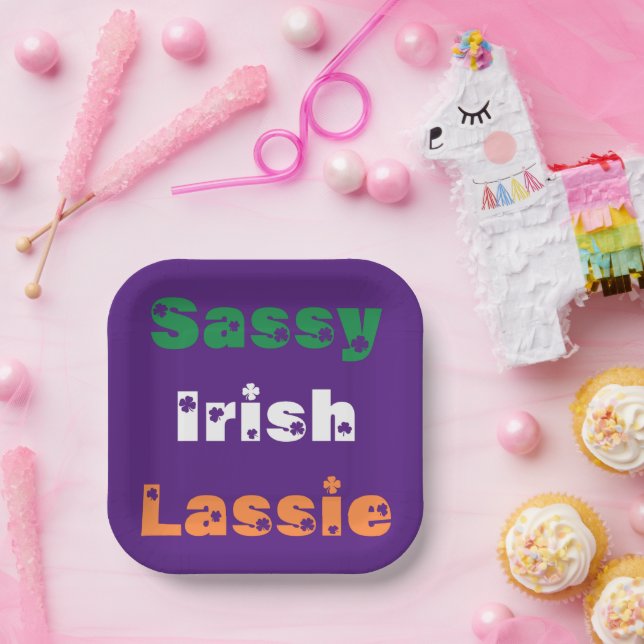 Sassy Irish Lassie  Paper Plate (Party)
