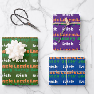 Sassy Irish Lassie  Wrapping Paper Sheet