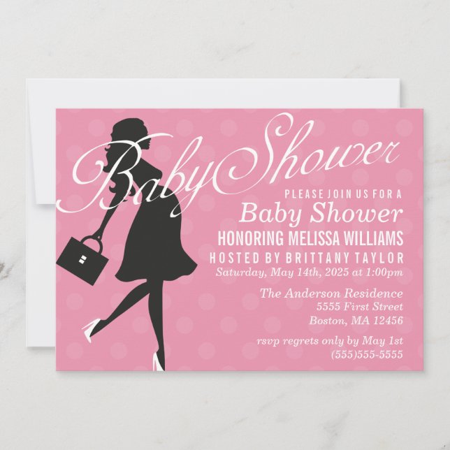 Sassy Lady Baby Shower Invitation (Front)