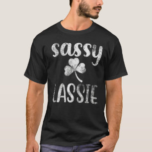 Sassy Lassie Cute Funny Vintage St Patricks Day T-Shirt