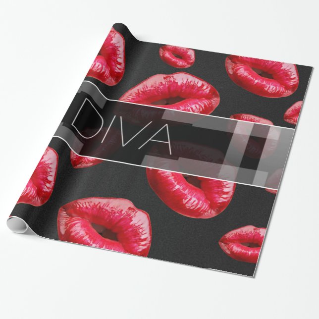 Sassy Little Diva Wrapping Paper (Unrolled)