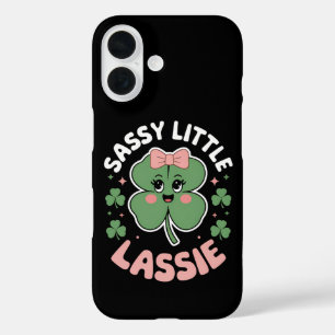 Sassy Little Lassie Funny St Patrick's Day iPhone 16 Case