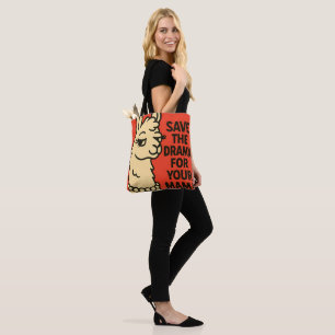Sassy Llama Attitude – Quirky Farm Animal Illustra Tote Bag