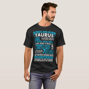 Sassy Loyal Kings Are Born Taurus Zodiac Tshirt