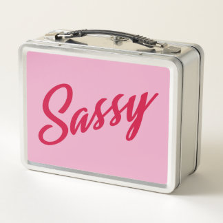 Sassy metal lunch box