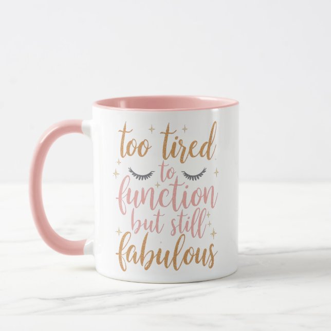 Sassy Mom Life Humor with Lashes Mug (Left)