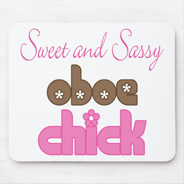 Sassy Oboe Chick Mousepad (Front)