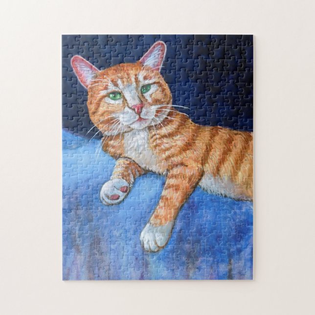 Sassy Orange Tabby Cat Puzzle Realistic (Vertical)