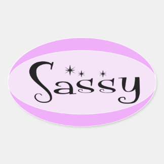 Sassy Oval Sticker