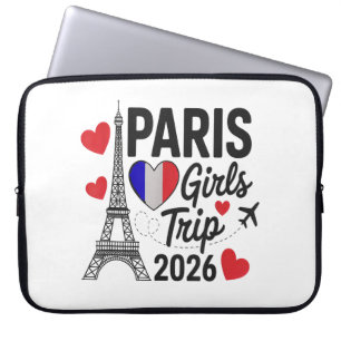 Sassy Paris Girls Trip 2026 Vacation Kids Reunion Laptop Sleeve