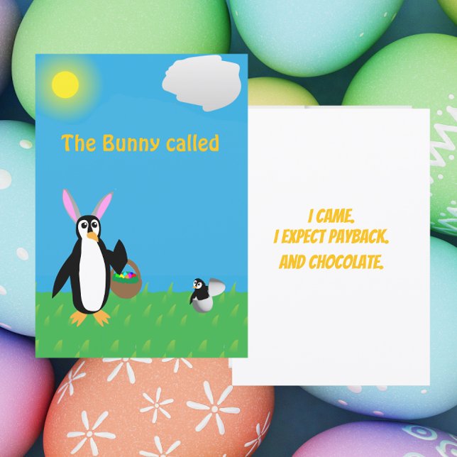 Sassy Penguin Easter Humour Card (Creator Uploaded)