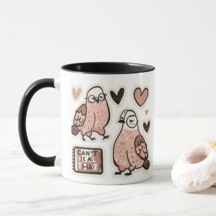 Sassy Pink Lovebirds - "Can't Heal That" Cute  Mug
