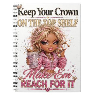 Sassy Pink Queen Brat Spiral Photo Notebook