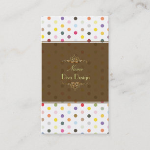 Sassy Polka dots BusinessCard Business Card