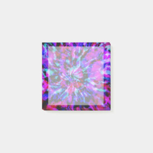 Sassy Psychedelic Purple, Pink & Blue Tie Dye Post-it Notes